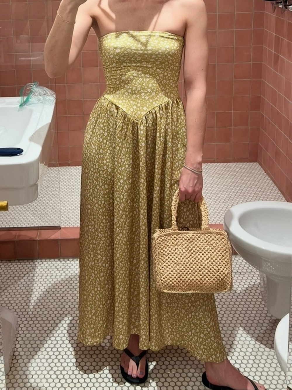 Resa Mackenzie Strapless Dress in Newport size XS